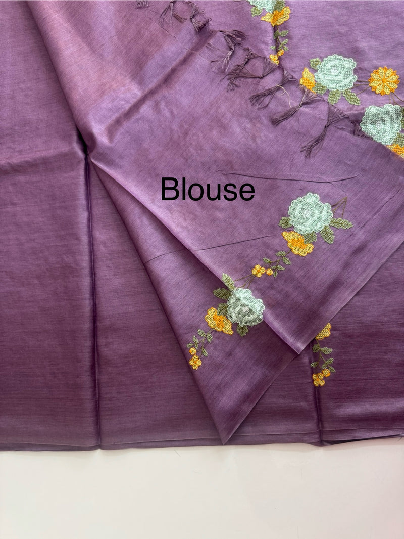 Pure desi tussar silk saree with embroidery- MTSS659 (13)