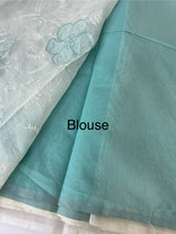 Soft Kota Chanderi saree with applique work MCH689