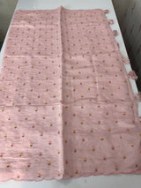 Malai chanderi saree with thread work MSM4569 PastelPink