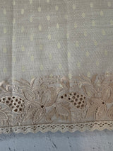 Cutwork blended tussar saree   - Cream MS5222 (2)