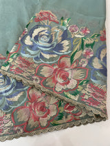 Tissue Georgette - Organza saree with 3d embriodery MS16307