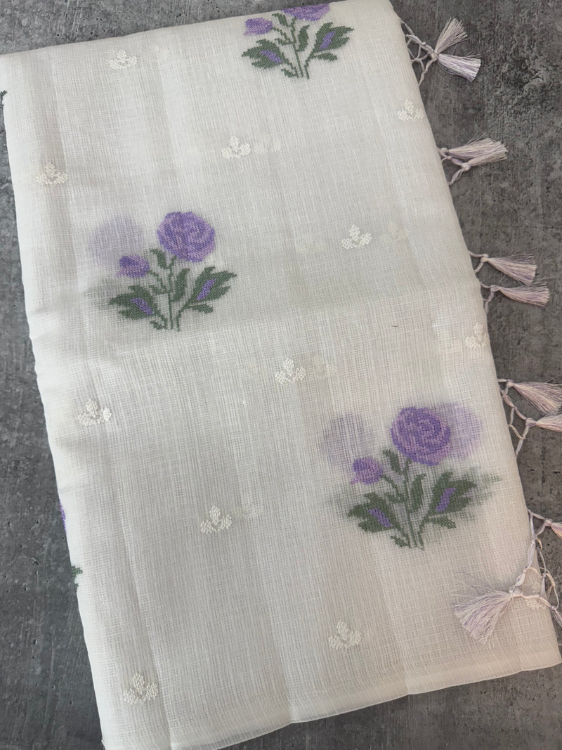 Silky kota embroidery saree MSK654