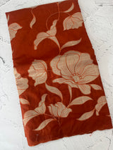 Semi organza saree with appliqué work - MSH906 RustOrange (2)