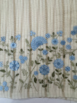 Mul chanderi saree with embriodery & zari lines MSH275