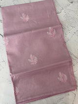 Kota  checks saree with embroidery - MS7679 Lilac