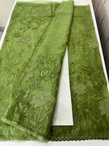 Soft organza saree with applique and thread work - MSH956