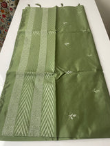 Art silk saree with thread work MAS770 LEAFGREEN