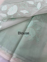 Moonga checks saree with applique borders MSH9990