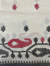 Blended tussar saree with cross embriodery - MSH1456