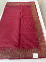 Semi Organza saree with embroidery borders - MSH296