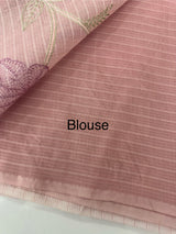 Netkota embriodery saree MS1496 Pink
