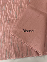 Semi tussar saree with thread work MTS490 PeachPink