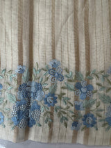 Mul chanderi saree with embriodery & zari lines MSH275
