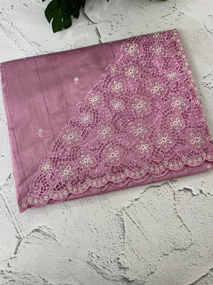 Cutwork Semi tussar saree MTSS674
