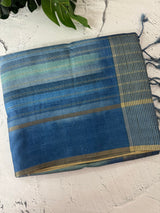 Multi color Semi soft silk saree with borders MSS590