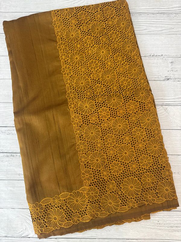 Cutwork Semi tussar saree MTSS845