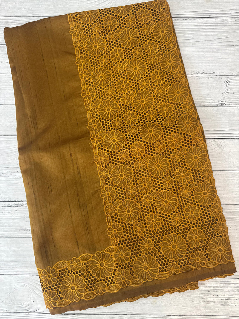 Cutwork Semi tussar saree MTSS845