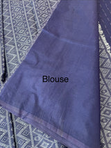 Bhagalpuri Semi tussar saree MS871- NavyBlue
