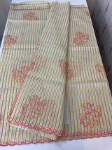 Tissue mix Soft silk saree with applique work MS8146