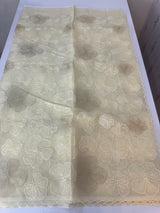 Viscose organza saree with thread work - MSH925 Ivory