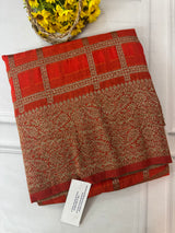 Semi banarasi Khaddi Georgette saree - MS1498 Orange