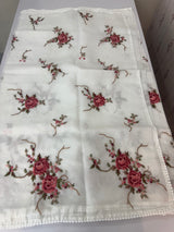Kota saree with embroidery MS14953 - White