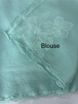 Crush Organza saree with applique work MBS677