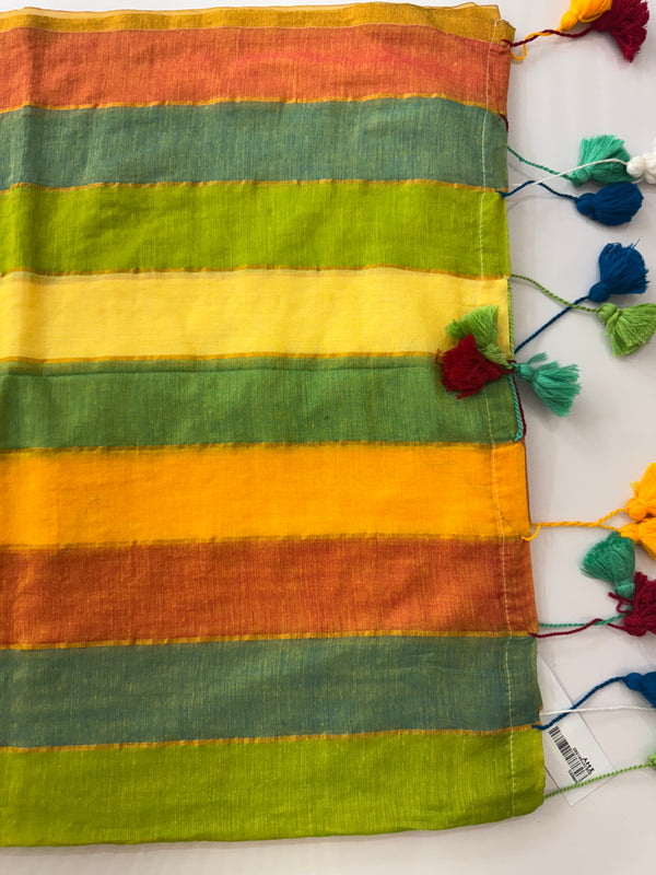 Rainbow Soft mulcotton saree MS4436
