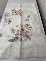 Kota Supernet saree with digital prints and chikankari border MSG654