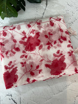 Lightweight Moonga Kota saree with prints MSH308 - White to Red