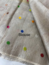 Crushed Tissue silk saree with thread work  MS16617 (2)