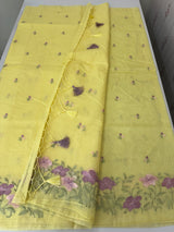 Netkota embriodery saree MS1494 Yellow