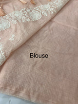 Soft Silky kota saree with embriodery MSF165 PastelPeach