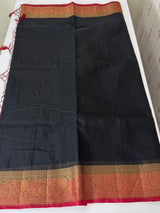 Jute silk sarees with contrast pallu & blouse MJL396