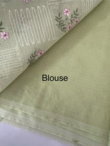 Netkota embriodery saree MS1496 Pastel PistaGreen