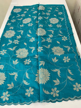 Malai chanderi saree with applique work MSM6201