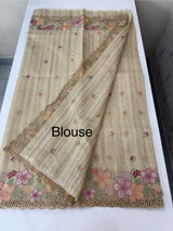 Kota Silk Cutwork saree MST113(2)- Beige