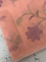 Netkota embriodery saree MS1496 Peach
