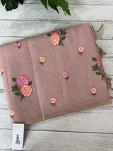 Tissue mix Soft silk saree with embroidery MS8189- Pastel DuskyPink