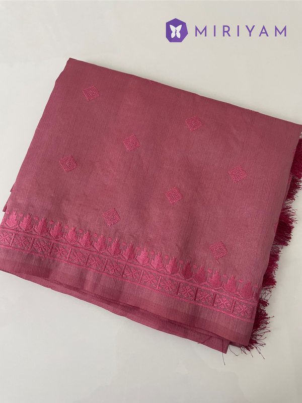 Fancy tussar silk saree - MSS698 Pink