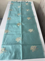 Tussar finish soft silk saree with thread embroidery MTS568 LightBlue