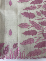 Tissue silk saree with applique work  MSH105