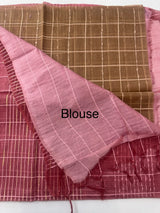 Semi Organza saree with checks - MSD634 (8)