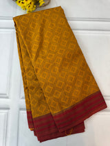 Soft chiffon Georgette saree - SMGRSR Mustard to Red