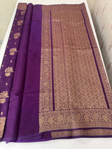 Semi banarasi saree with zari buttas - MBS6754