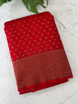 Semi Banarasi Georgette saree MKGS612 ChilliRed