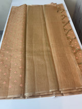 Tissue Silk embriodery saree MS49888- DuskyPeach