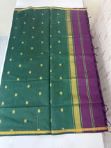 Maheshwari silk cotton saree with zari weaving MMJ764 - Purple to Green (6)