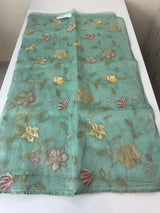 Tissue Organza saree with applique work MS15980 -BluemixGreen