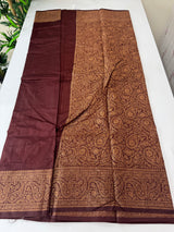 Banarasi warm silk saree with brocade blouse MS12165 Maroon